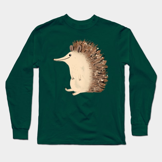 Happy Hedgehog Sketch Long Sleeve T-Shirt by Sophie Corrigan